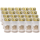 Set 20 candele albe 25 ore cu capac metalic pentru cimitir model ingeras 100 g Zniczplast